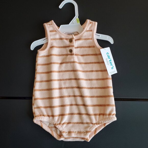 NEW Carter's Baby Summer Sleeveless One Piece Onesie‎ 3M months - Picture 1 of 7